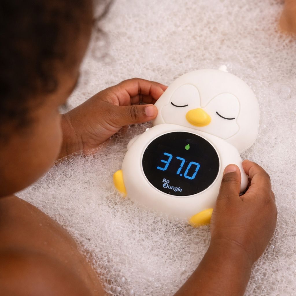 BoJungle 3-en-1 Thermomètre Numérique Pour Salle De Bain / Chambre à Coucher + Veilleuse White 
 