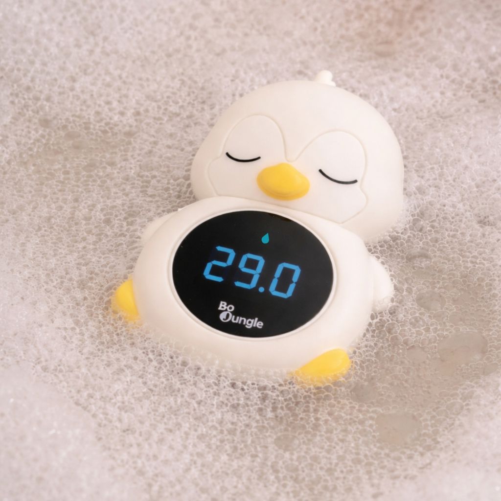 BoJungle 3-en-1 Thermomètre Numérique Pour Salle De Bain / Chambre à Coucher + Veilleuse White 
 
