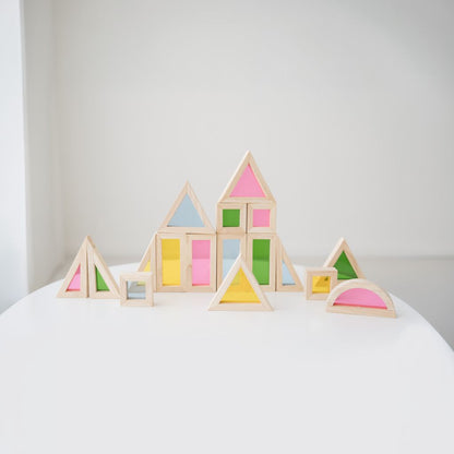 Sense2Play Houten Raamblokken Regenboog Lumi'Sky Multi – 24 Stuks