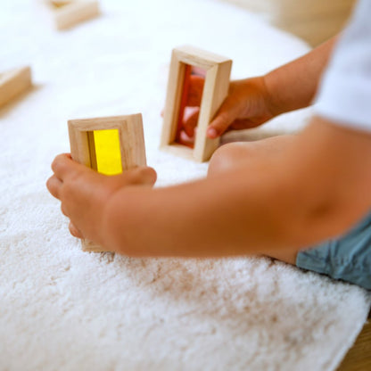 Sense2Play Houten Raamblokken Regenboog Lumi'Sky Multi – 24 Stuks