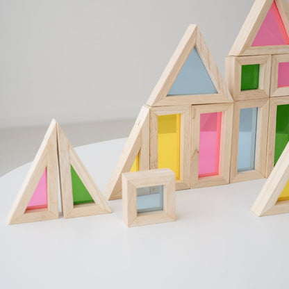 Sense2Play Houten Raamblokken Regenboog Lumi'Sky Multi – 24 Stuks