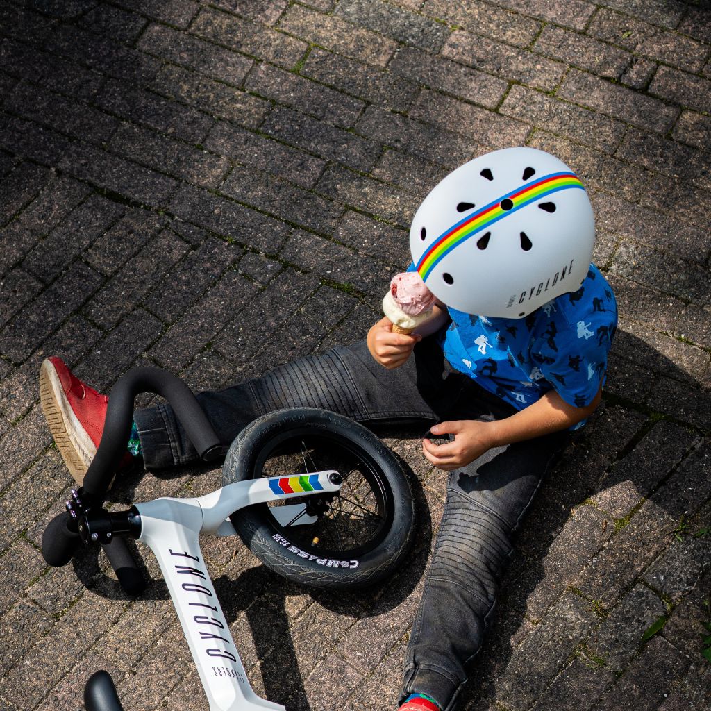 Cyclosonic Casque De Vélo Pour Enfant Flanders Cyclone White 48 - 52 cm