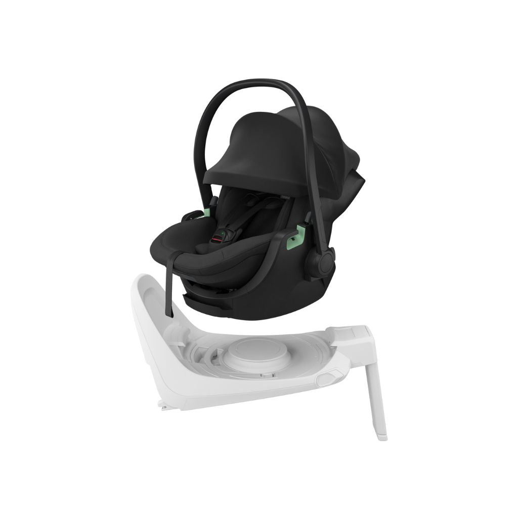 Thule 3-en-1 Poussette Charm Black +Nacelle Charm Black + Siège Auto Portable Groupe 0+ Maple Connect Black