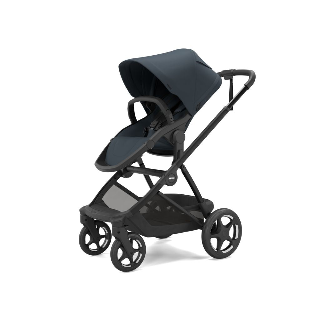 Thule 3-en-1 Poussette Charm Darkest Blue + Nacelle Darkest Blue + Siège Auto Portable Groupe 0+ Maple Connect Darkest Blue 