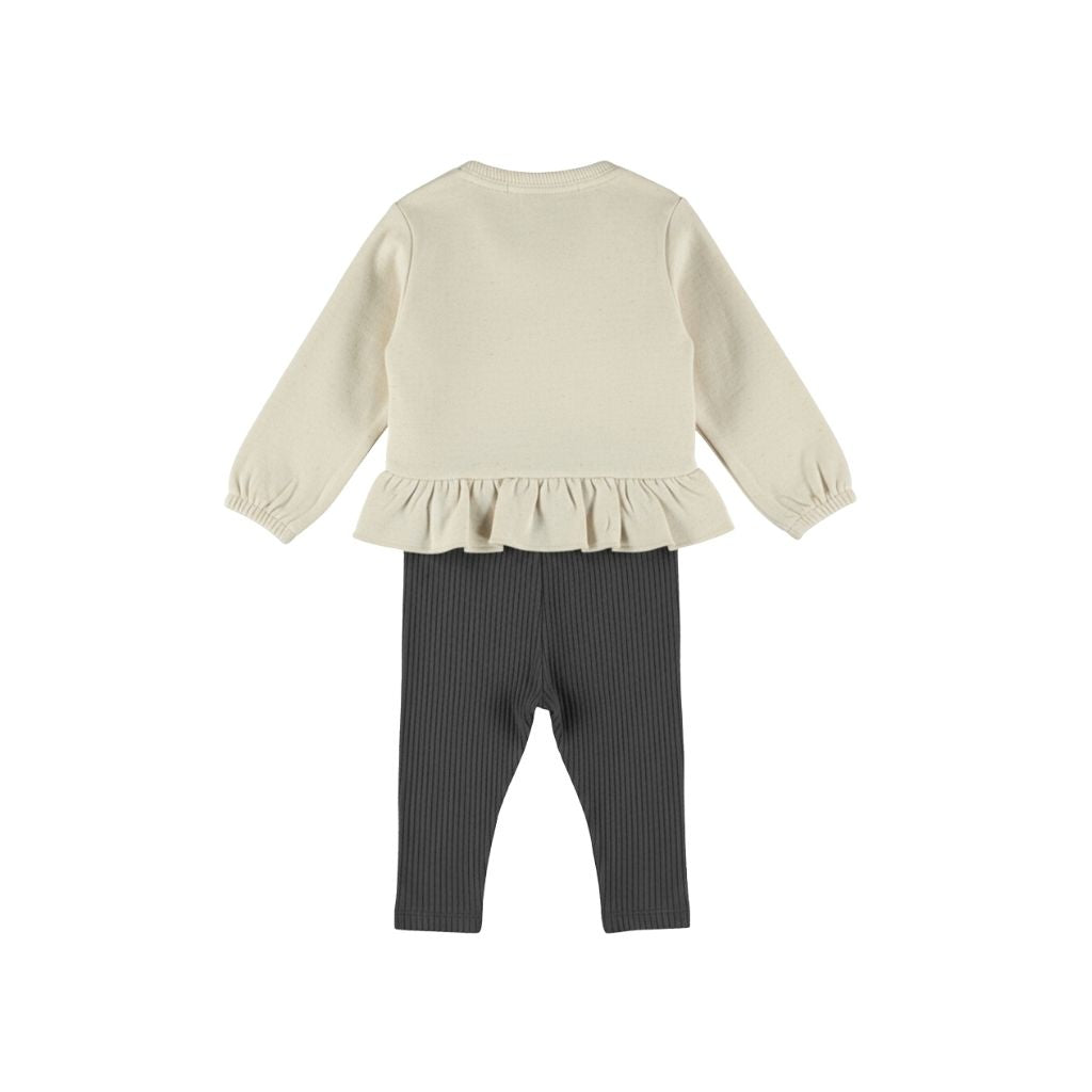 Dirkje Ensemble 2 Pièces Pull Tregging Filles Oatmeal Melee