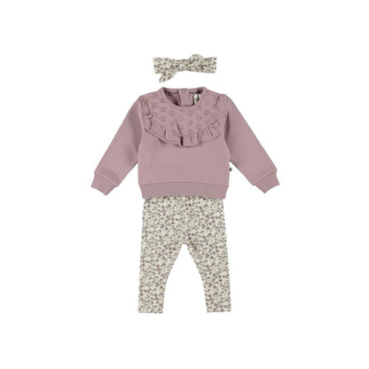 Dirkje Set 3 - Delig Sweater Legging Haarband Meisjes Elderberry