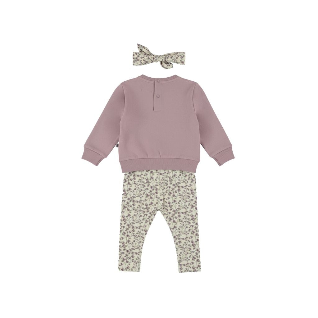Dirkje Set 3 - Delig Sweater Legging Haarband Meisjes Elderberry