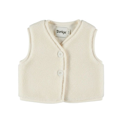 Dirkje Gilet Teddy Meisjes Off White
