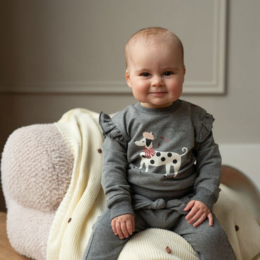 Dirkje Sweater Meisjes Mid Gray Melee