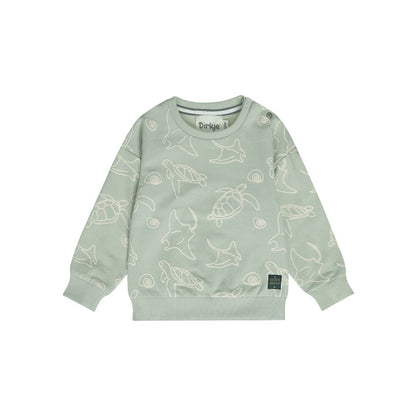 Dirkje Pull Soft Vert Sauge Pour Garçons