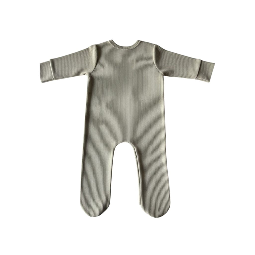 Dreambee Essentials Pyjama Rib Met Voetjes Groen
