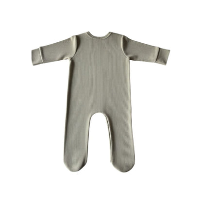 Dreambee Essentials Pyjama Rib Met Voetjes Groen