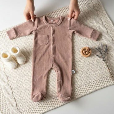 Dreambee Essentials Pyjama Rib Met Voetjes Roze