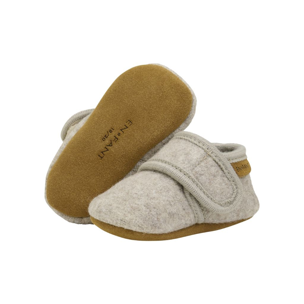 EN FANT Chaussures Pour Bébés Wool Chaussons Sand Melange Unisexe
