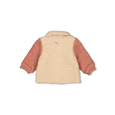 Feetje Bouclé jasje Woodland Bloom Offwhite