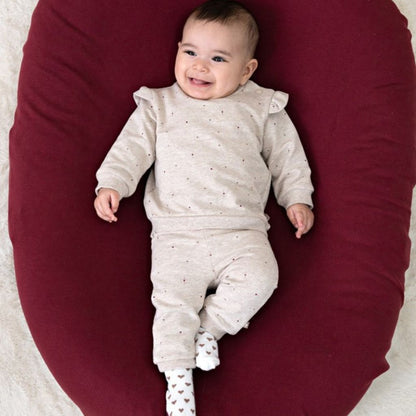 Feetje Pantalon AOP My Little Love Filles Taupe Melange