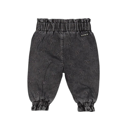 Feetje Pantalon Brodé Hiver Denims Filles Antraciet