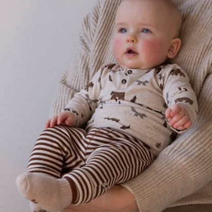 Feetje Broek streep Wild World Brown