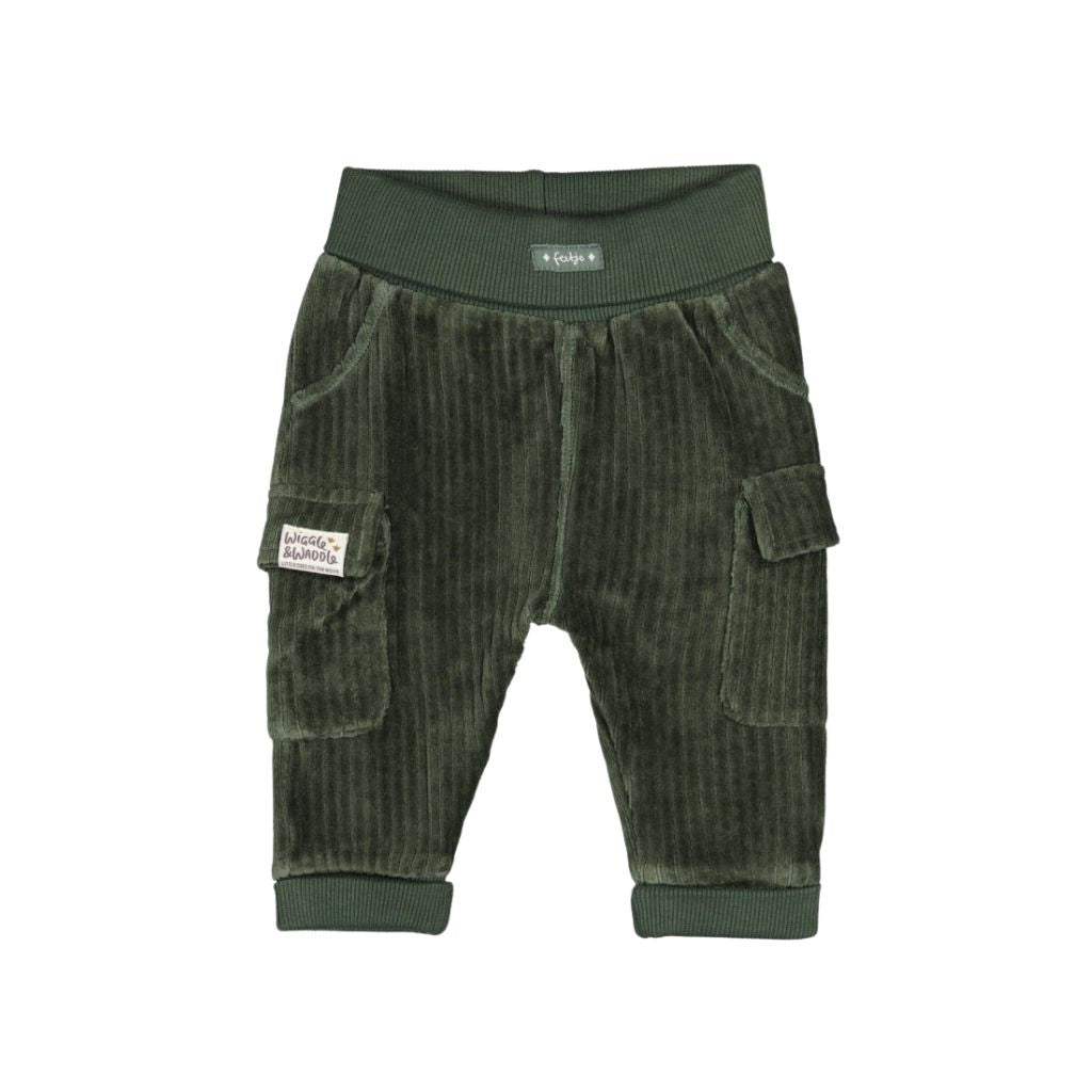 Feetje Broek Velours Rib Wiggle and Waddle Jongens Green