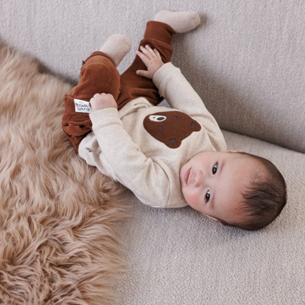 Feetje Broek velours rib Wild World Brown