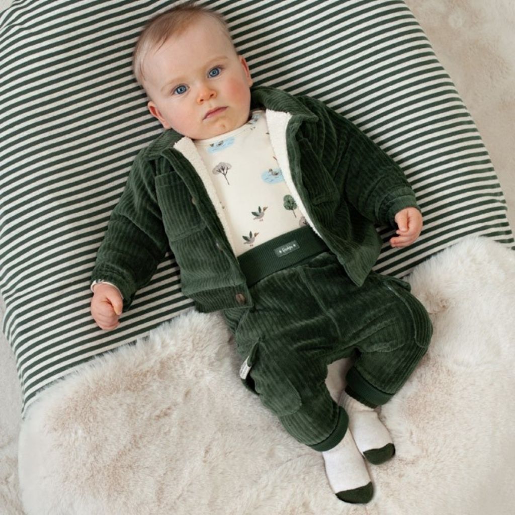 Feetje Veste En Velours Côtelé Wiggle and Waddle Garçons Green 
 