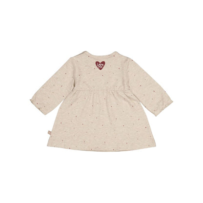 Feetje Robe AOP My Little Love Filles Taupe Melange