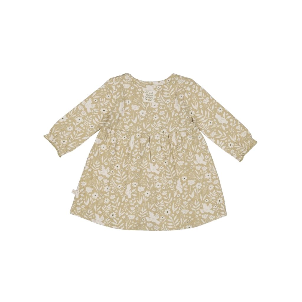 Feetje Jurk Crinkle Let Your Dreams Blossom Groen