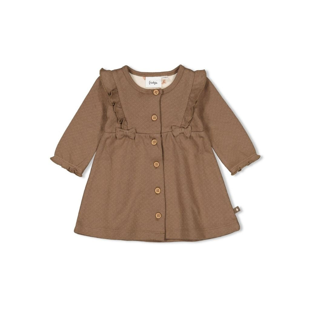 Feetje Jurk ruches Dancing In The Moonlight Brown