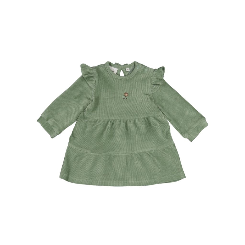 Feetje Robe En Velours Côtelé Lucky Bloombird Filles Jade Green 
