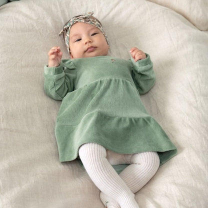 Feetje Robe En Velours Côtelé Lucky Bloombird Filles Jade Green 