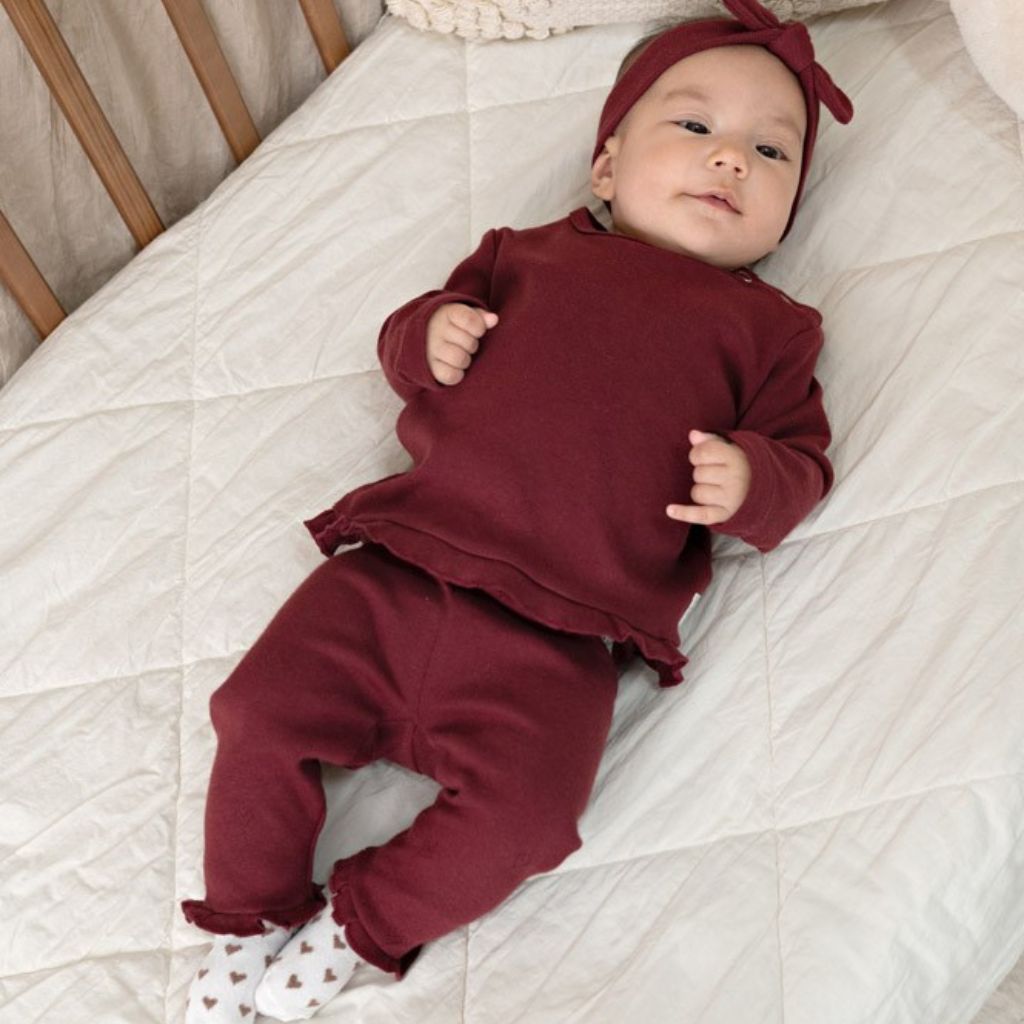 Feetje Legging Pointelle Rib My Little Love Filles Bordeaux 