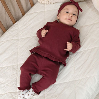 Feetje Legging Pointelle Rib My Little Love Filles Bordeaux 