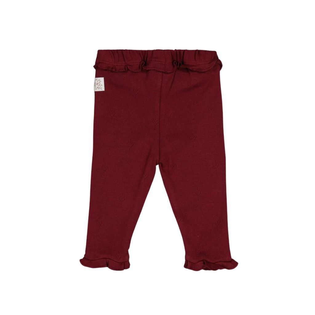 Feetje Legging Pointelle Rib My Little Love Filles Bordeaux 