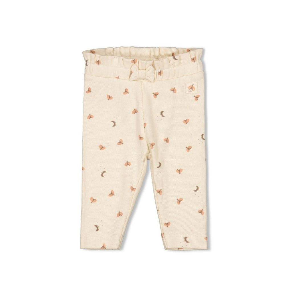 Feetje Legging côtelé Dancing In The Moonlight Offwhite avec motif
