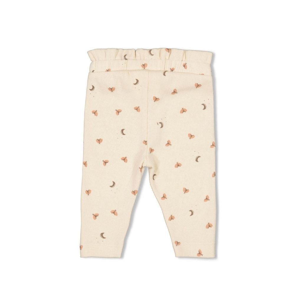 Feetje Legging côtelé Dancing In The Moonlight Offwhite avec motif