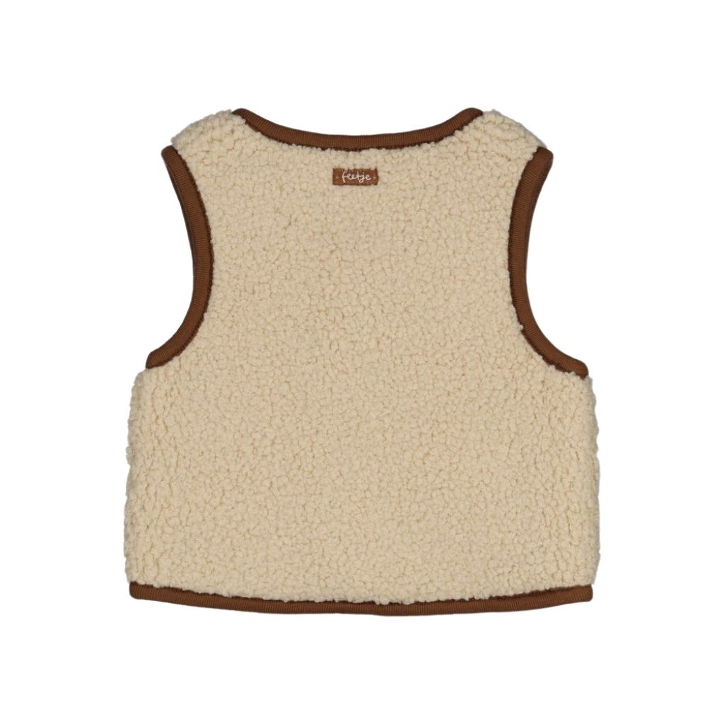 Feetje Gilet Teddy Réversible  Tiny Timber Tales Garçons Offwhite 