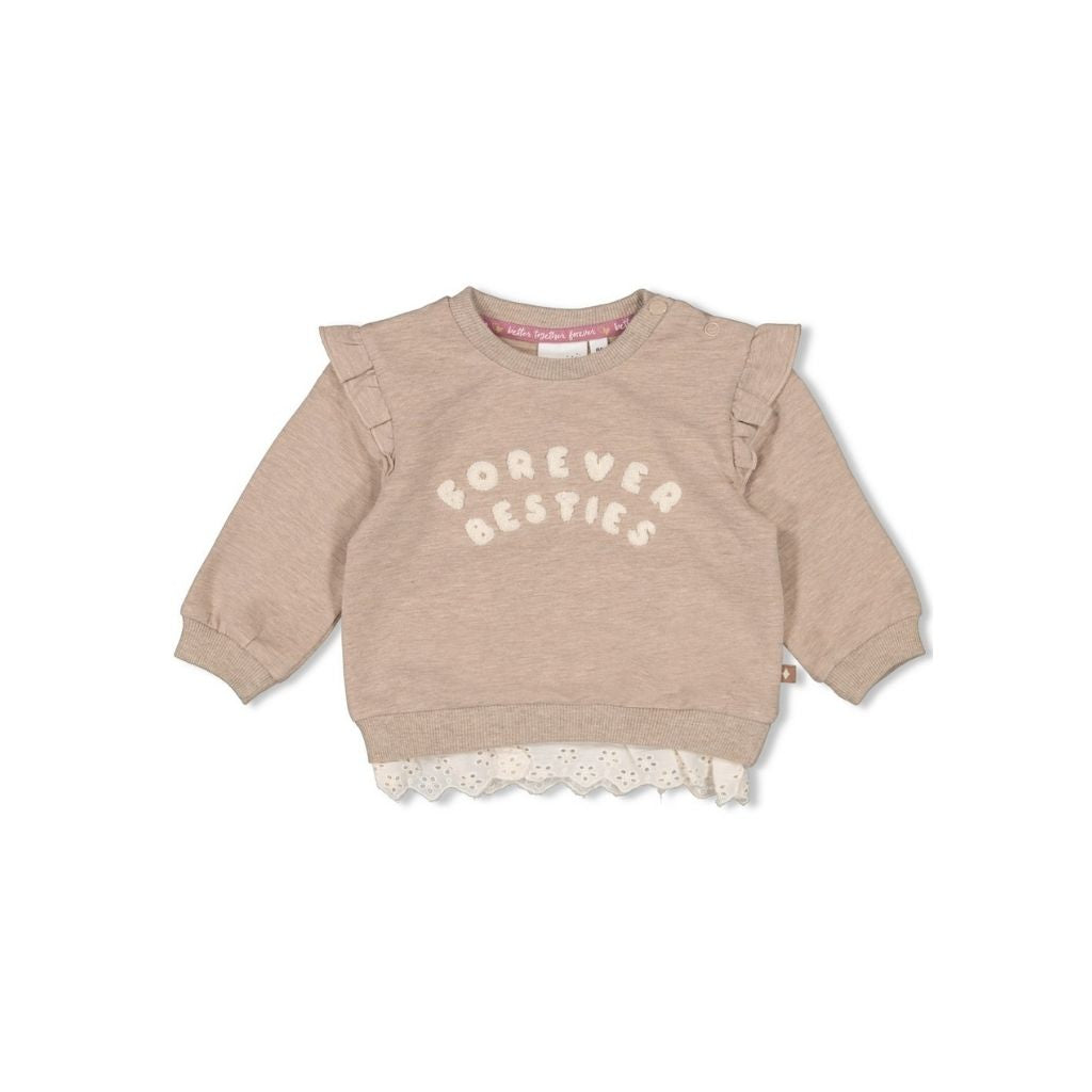Feetje Sweater Better Together Taupe melange 