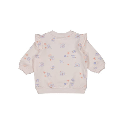 Feetje Pull Coupe Ample Sea La Vie Rose Pour Fille