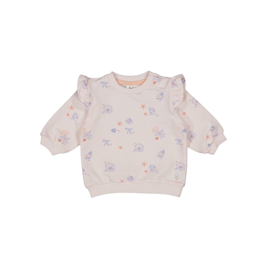 Feetje Pull Coupe Ample Sea La Vie Rose Pour Fille