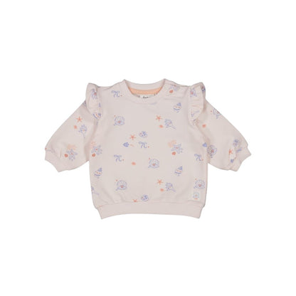 Feetje Pull Coupe Ample Sea La Vie Rose Pour Fille