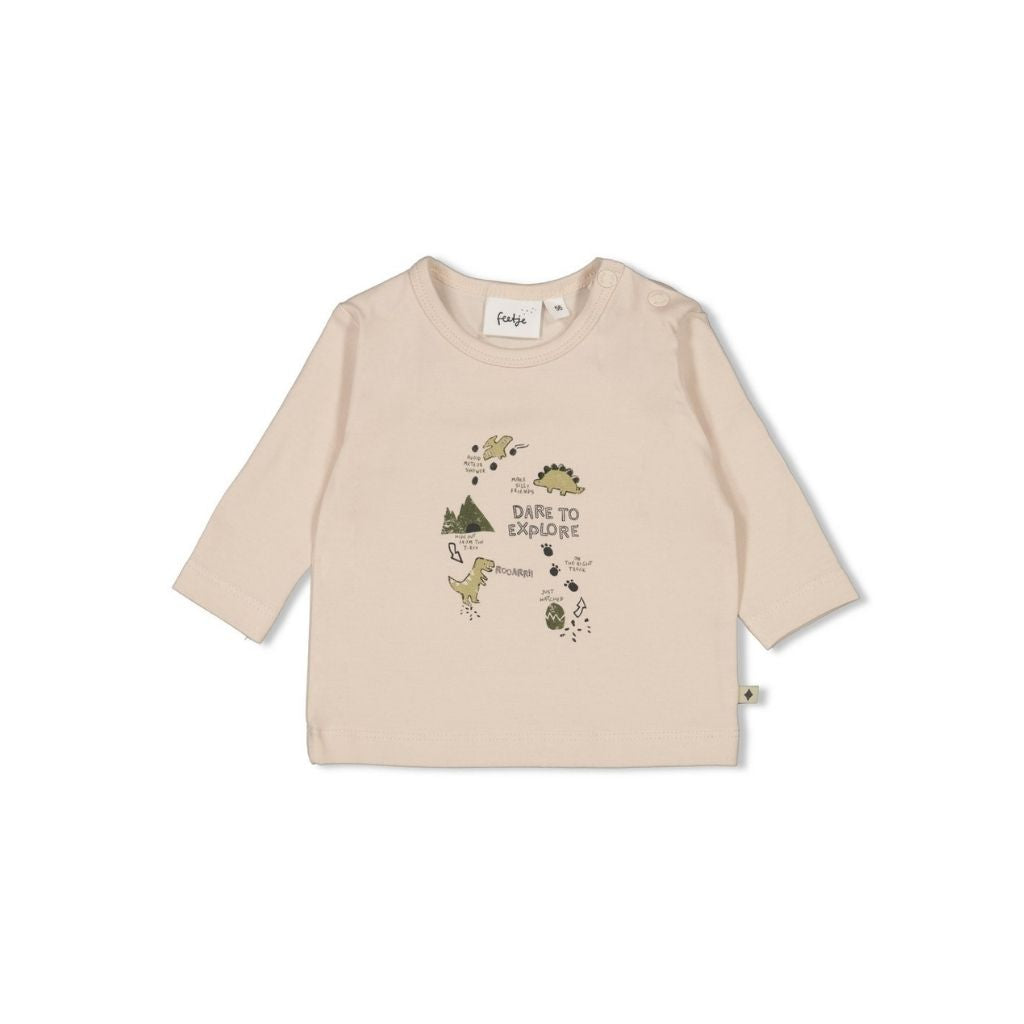 Feetje T-shirt lange mouwen Rawrsome Offwhite