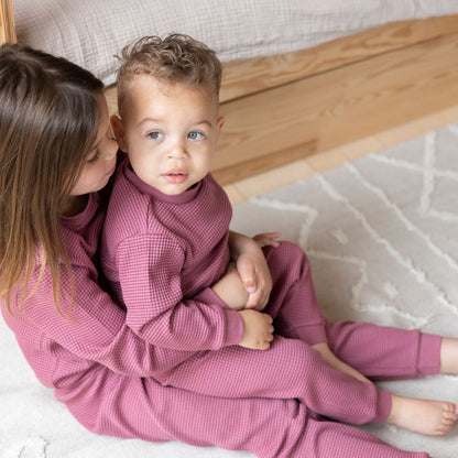 Feetje Pyjama baby wafel 2-delig Berry