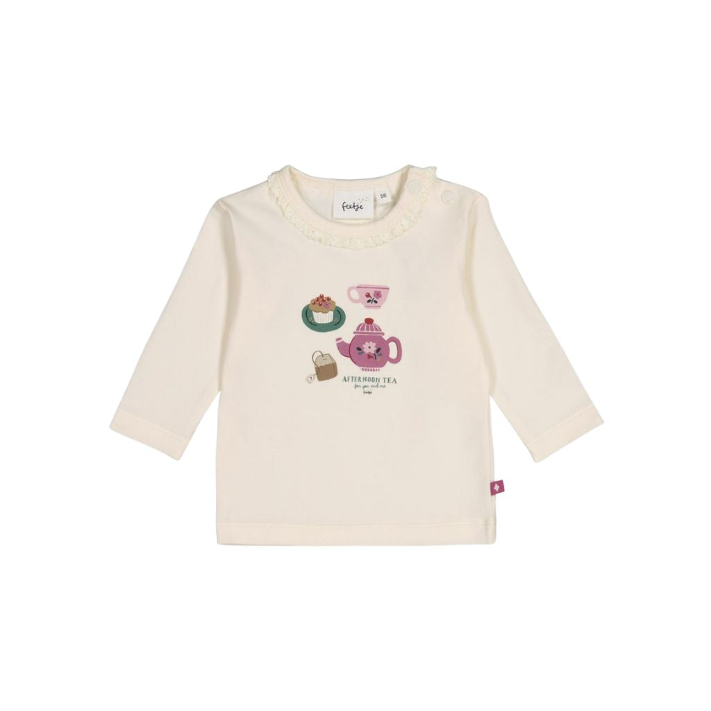 Feetje T-shirt à Manches Longues Afternoon Tea Filles Creme 