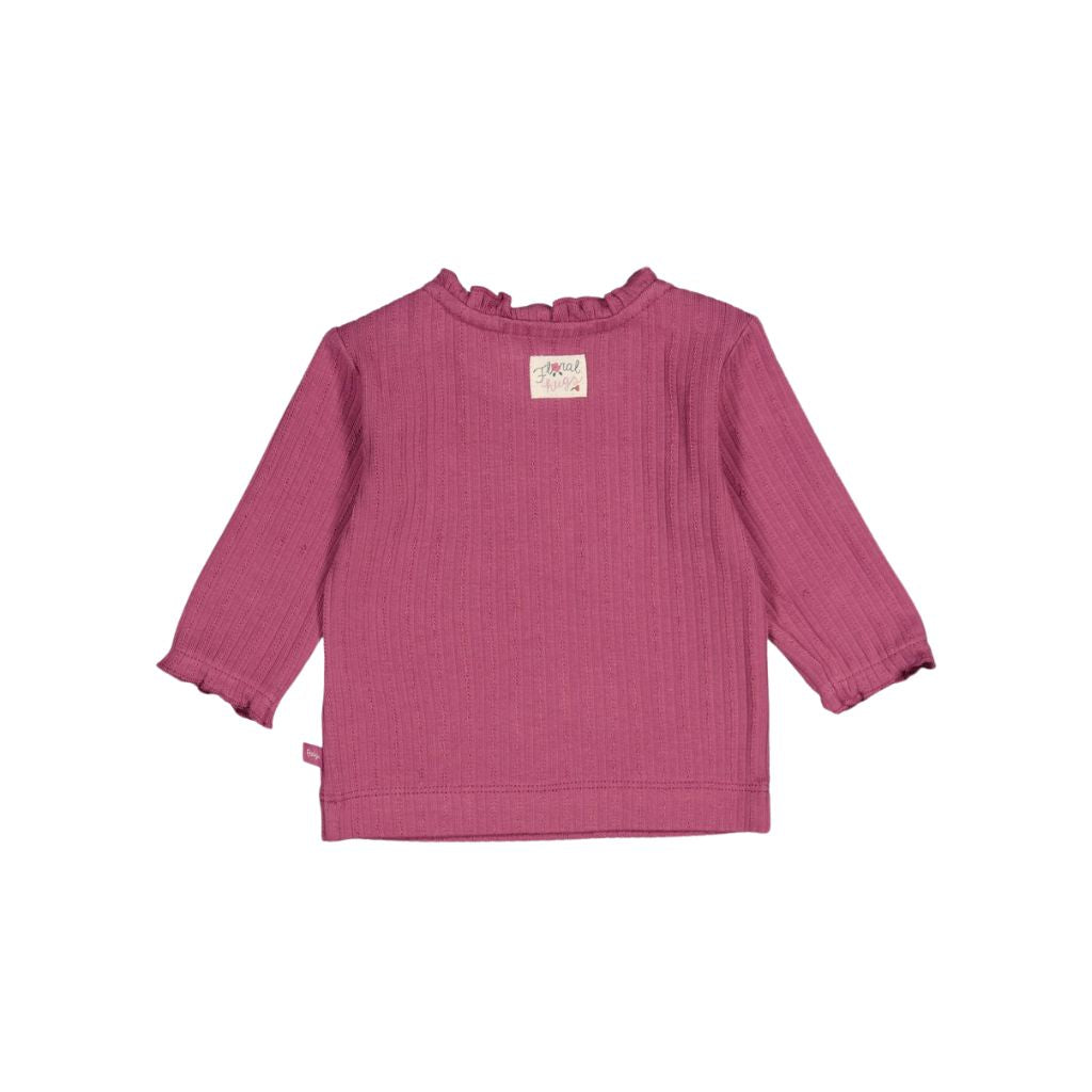 T-shirt à Manches Longues Côtelées Afternoon Tea Filles Berry