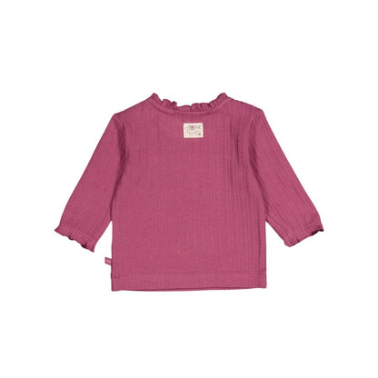 T-shirt à Manches Longues Côtelées Afternoon Tea Filles Berry