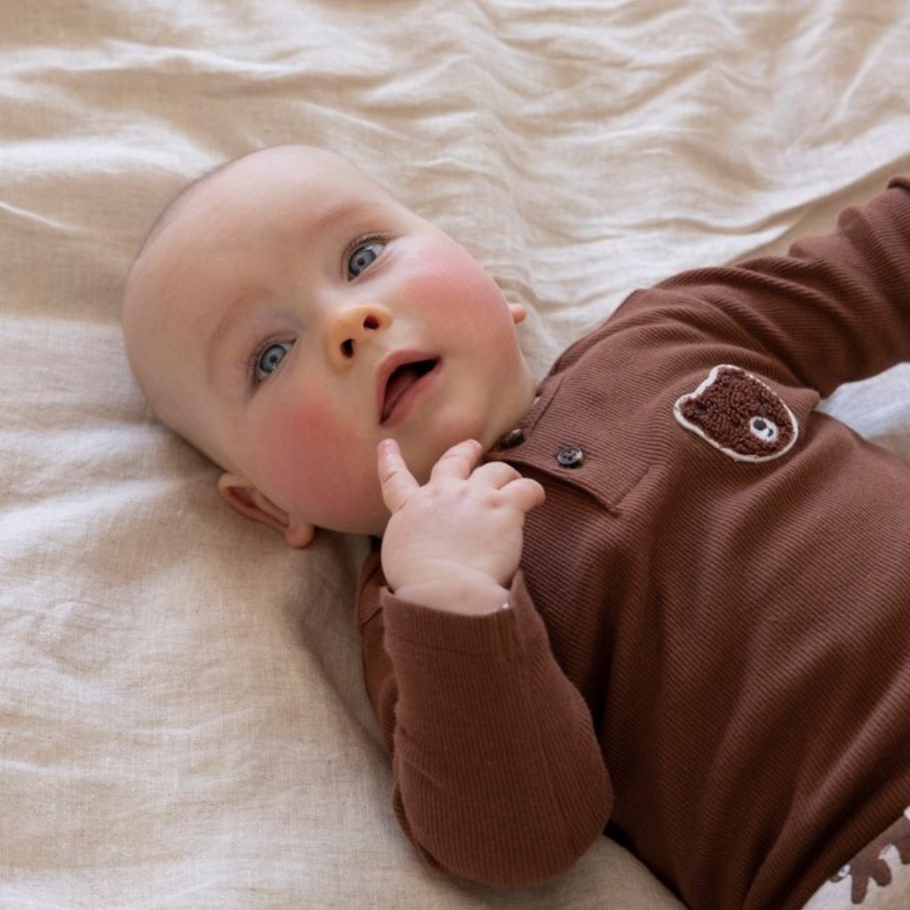 Feetje T-shirt à manches longues côtelé Wild World Brown