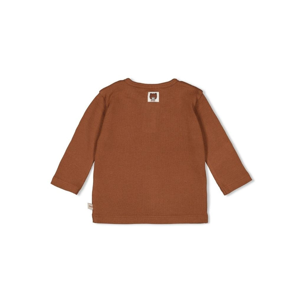 Feetje T-shirt à manches longues côtelé Wild World Brown