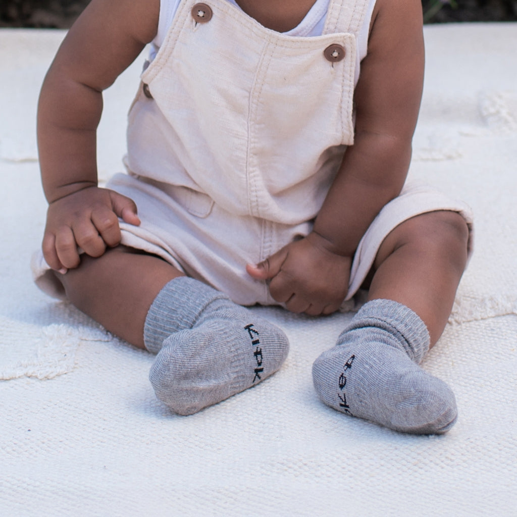Chaussettes antidérapantes KipKep Pebble Grey – 2 paires