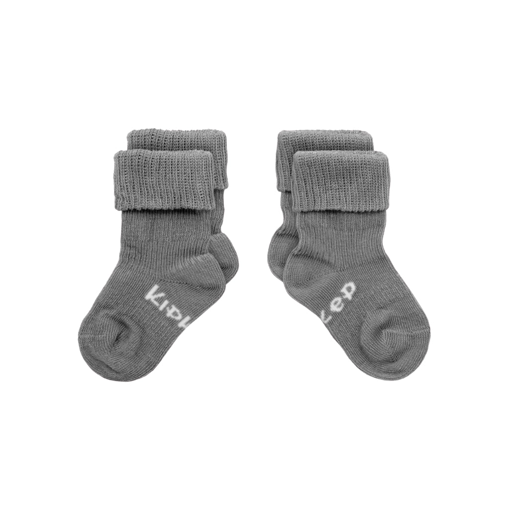 Chaussettes antidérapantes KipKep Pebble Grey – 2 paires