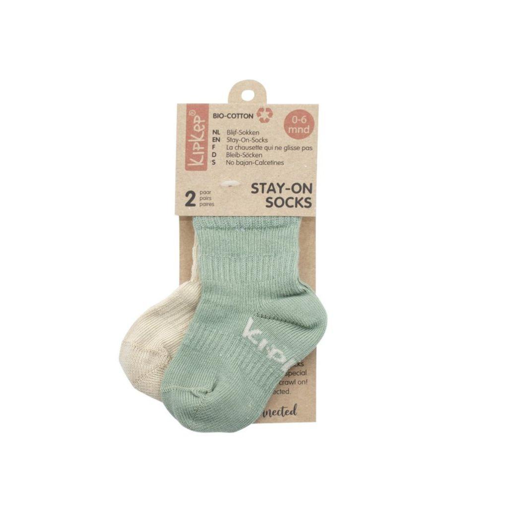 KipKep Blijf-Sokken Calm Green - 2 stuks